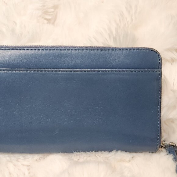 Coach Navy Leather Wristlet Wallet - Picture 5 of 11